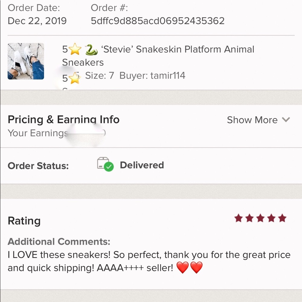 1 LEFT!!! 5⭐️ Snakeskin Platform Animal Sneakers - Picture 8 of 8